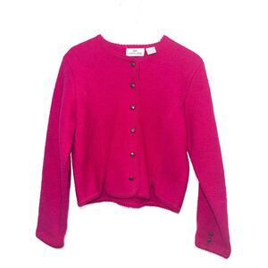 Carol Reed Boiled Wool Cropped Jacket - Magenta 10